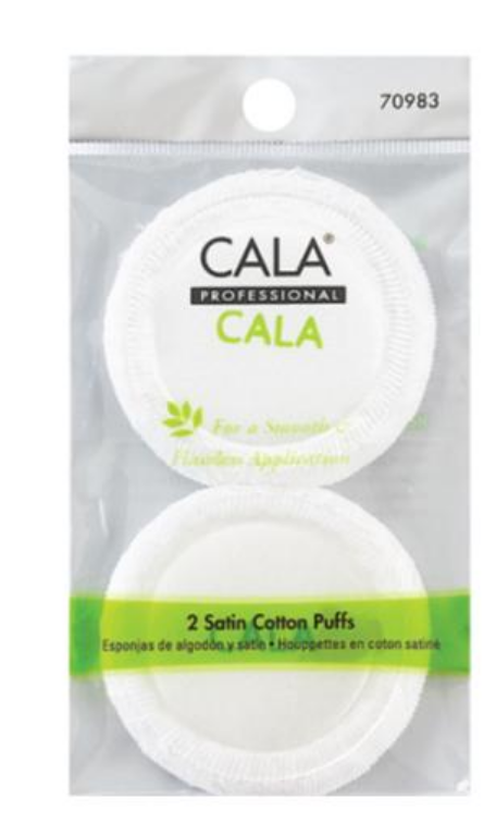 CALA Non-Latex Satin Cotton Puffs 2pc/pk - ADDROS.COM